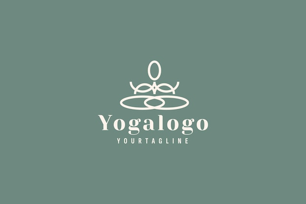 Vector ilustración del icono vectorial del logotipo de yoga