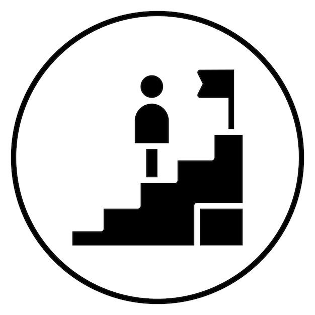 Ilustración del icono vectorial de logros del conjunto de iconos de inicio de negocio