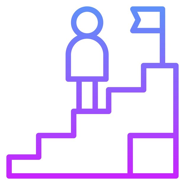 Ilustración del icono vectorial de logros del conjunto de iconos de inicio de negocio