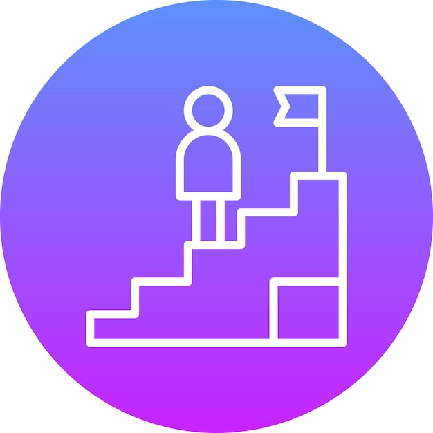 Ilustración del icono vectorial de logros del conjunto de iconos de inicio de negocio