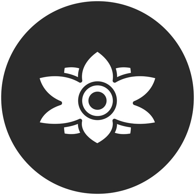 Ilustración del icono vectorial de loto del conjunto de iconos de Spa