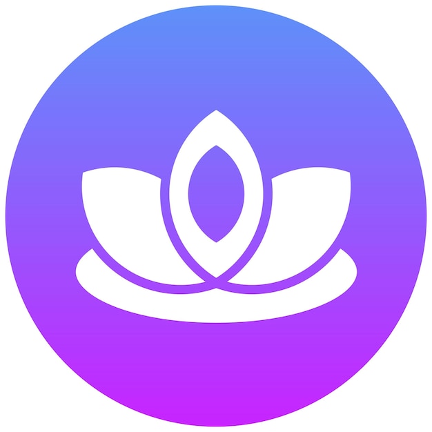Ilustración del ícono vectorial de Lotus del conjunto de íconos de Pilates