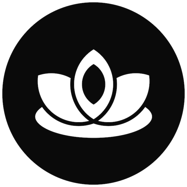 Ilustración del ícono vectorial de Lotus del conjunto de íconos de Pilates