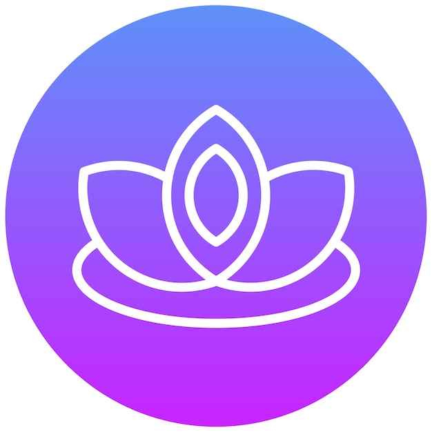 Ilustración del ícono vectorial de Lotus del conjunto de íconos de Pilates