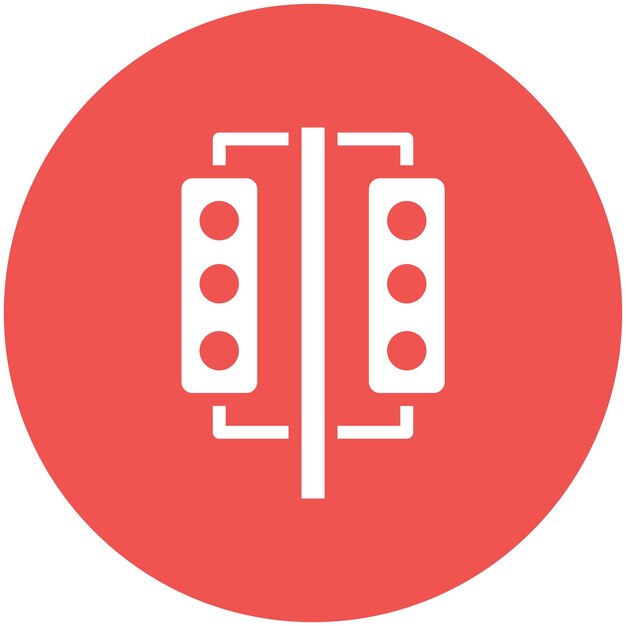 Ilustración del icono vectorial de luces de la carrera del conjunto de iconos de Auto Racing