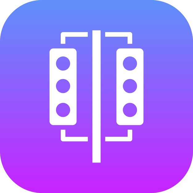 Ilustración del icono vectorial de luces de la carrera del conjunto de iconos de Auto Racing