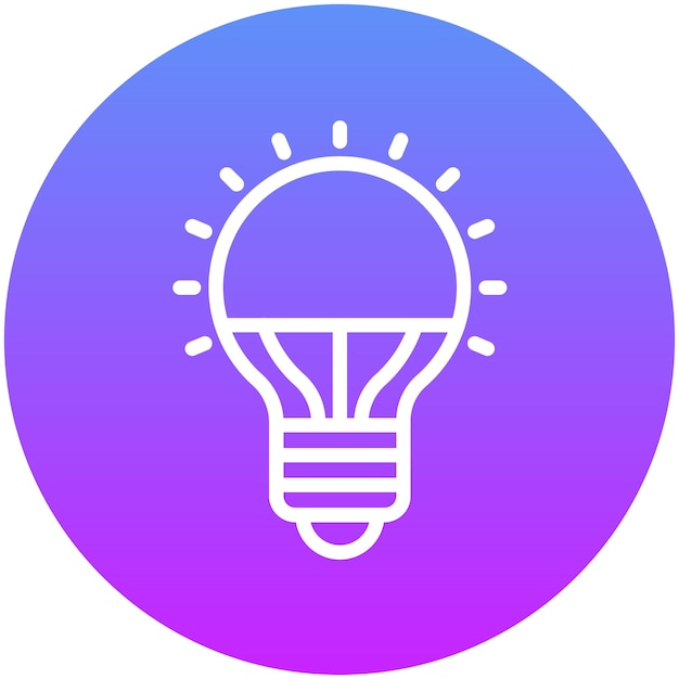 Ilustración del icono vectorial de luces LED del conjunto de iconos de mejoras para el hogar