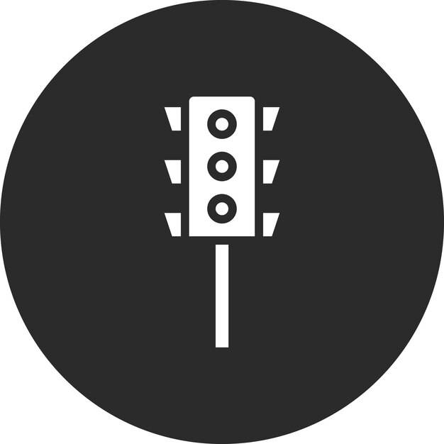 Ilustración del icono vectorial de luces de tráfico del conjunto de iconos de City Elements