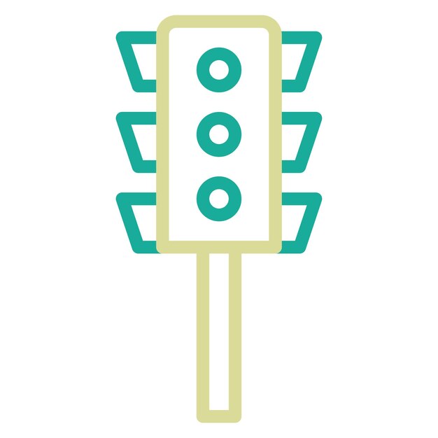 Ilustración del icono vectorial de luces de tráfico del conjunto de iconos de City Elements