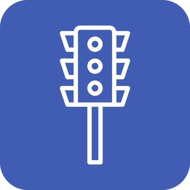 Ilustración del icono vectorial de luces de tráfico del conjunto de iconos de City Elements
