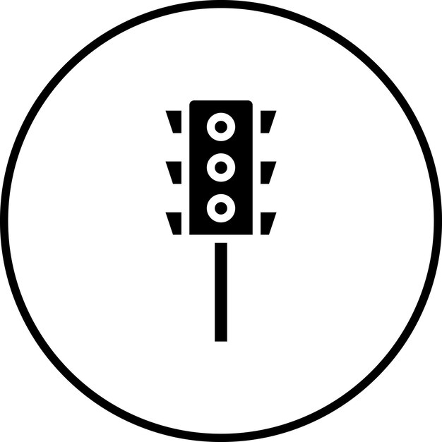 Ilustración del icono vectorial de luces de tráfico del conjunto de iconos de City Elements