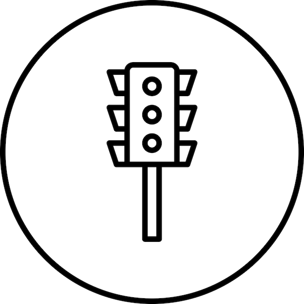 Ilustración del icono vectorial de luces de tráfico del conjunto de iconos de City Elements