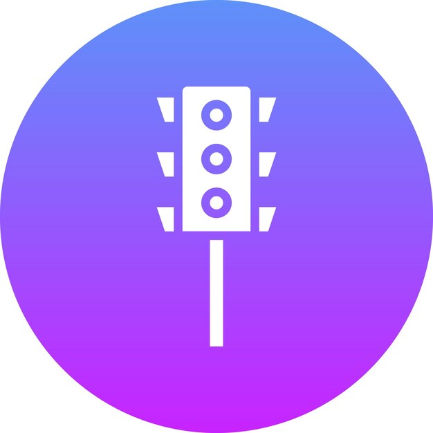 Ilustración del icono vectorial de luces de tráfico del conjunto de iconos de City Elements