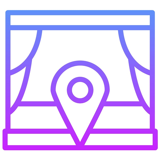 Ilustración del icono vectorial del lugar del conjunto de iconos de eventos de premios