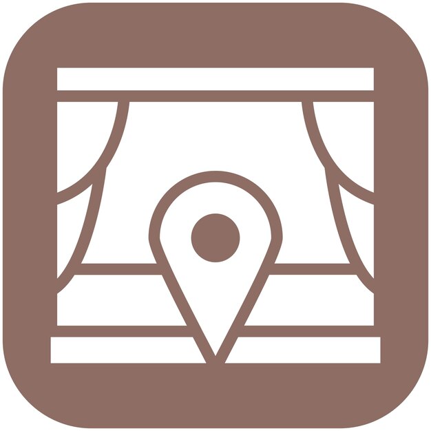Ilustración del icono vectorial del lugar del conjunto de iconos de eventos de premios