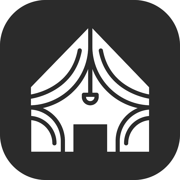 Ilustración del icono vectorial de lujo del campamento del iconset de Dubai