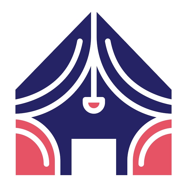 Ilustración del icono vectorial de lujo del campamento del iconset de dubai