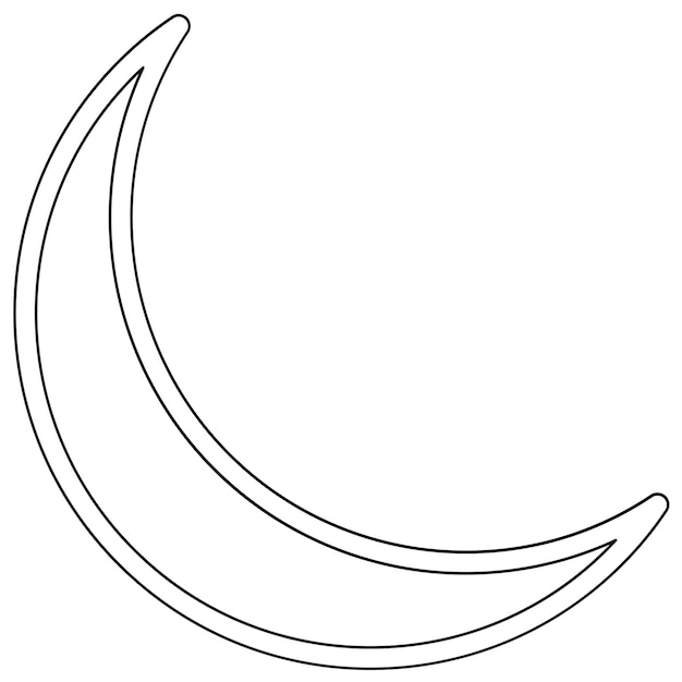 Ilustración del icono vectorial de la Luna en cera del conjunto de iconos del tiempo