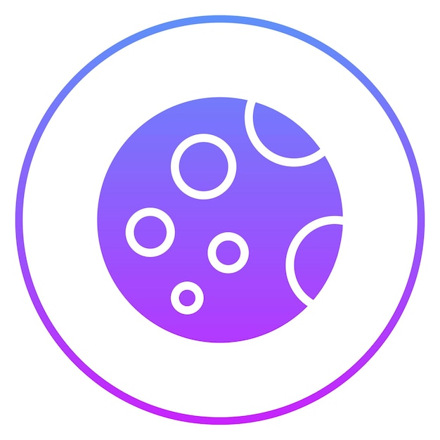 Ilustración del icono vectorial de la Luna del conjunto de iconos de Tecnología Espacial