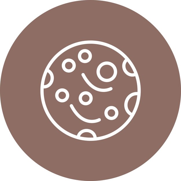 Ilustración del icono vectorial de la luna llena del conjunto de iconos del tiempo
