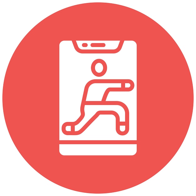 Ilustración del icono vectorial de Lunges del conjunto de iconos de la aplicación Workout