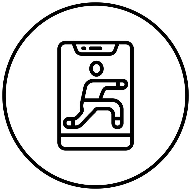 Ilustración del icono vectorial de Lunges del conjunto de iconos de la aplicación Workout