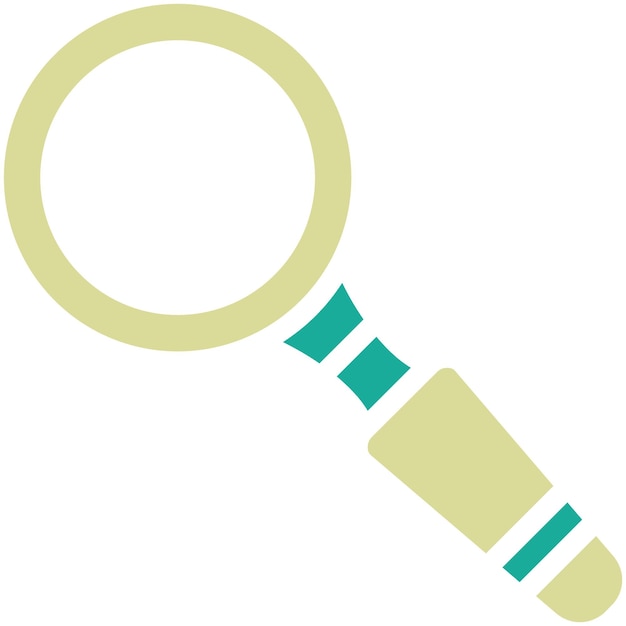 Ilustración del icono vectorial de la lupa del conjunto de iconos de OnGLDG Education