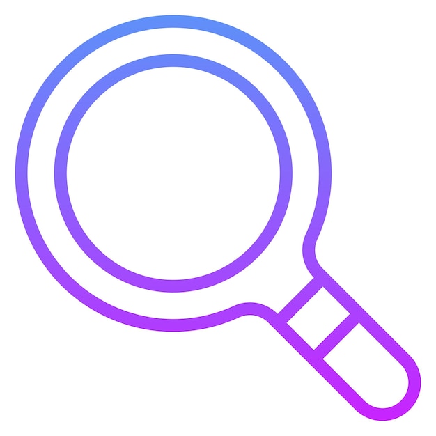 Ilustración del icono vectorial de la lupa del conjunto de iconos de papelería de la oficina