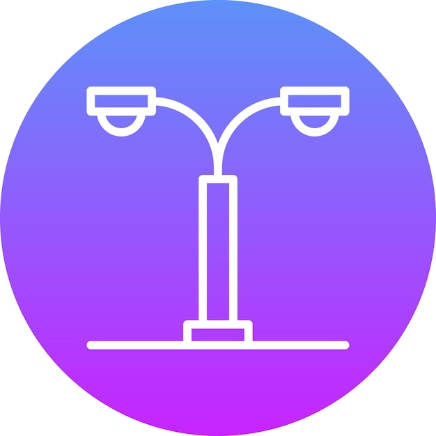 Ilustración del icono vectorial de luz de la calle del conjunto de iconos de City Elements