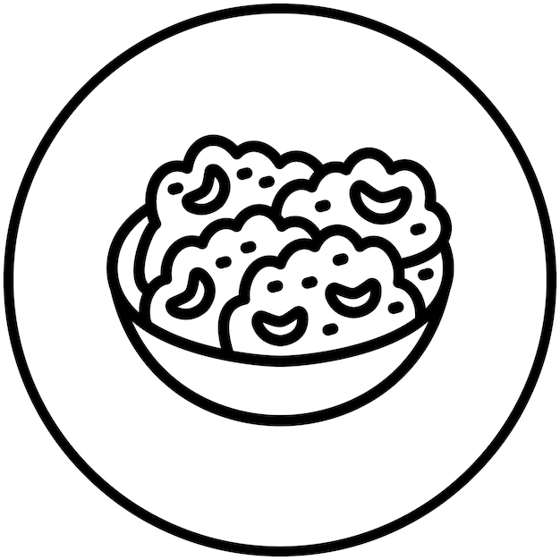 Ilustración del icono vectorial de Mac N Cheese del conjunto de iconos de Street Food
