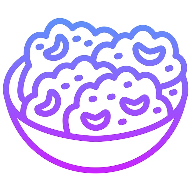 Ilustración del icono vectorial de Mac N Cheese del conjunto de iconos de Street Food