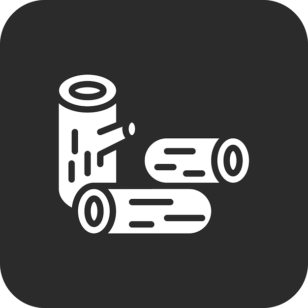 Ilustración de icono vectorial de madera del conjunto de iconos de la aldea