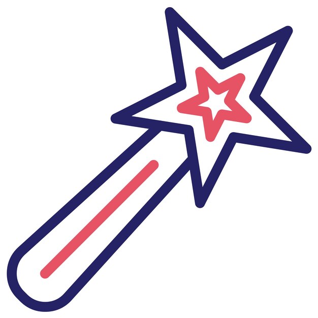 Ilustración del icono vectorial de Magic Stick del conjunto de iconos de bebés