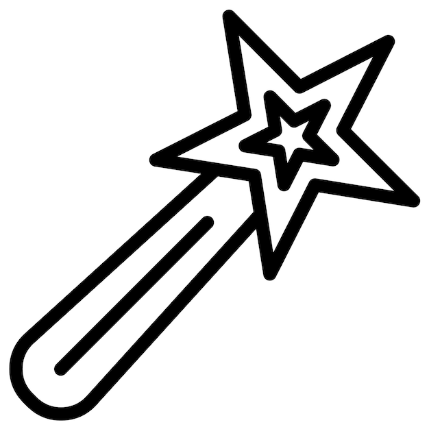 Ilustración del icono vectorial de Magic Stick del conjunto de iconos de bebés
