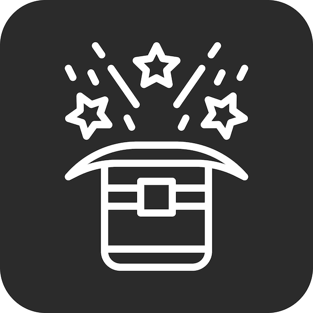 Ilustración del icono vectorial de Magic Trick del conjunto de iconos de cumpleaños