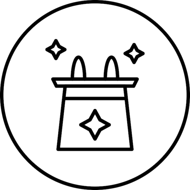 Ilustración del icono vectorial de Magic Trick del conjunto de iconos de entretenimiento