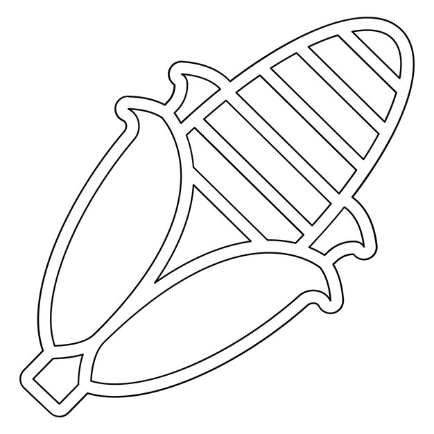 Ilustración del icono vectorial de maíz del conjunto de iconos de frutas y verduras