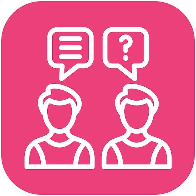 Ilustración de icono vectorial de malentendido del conjunto de iconos de Generation Gap