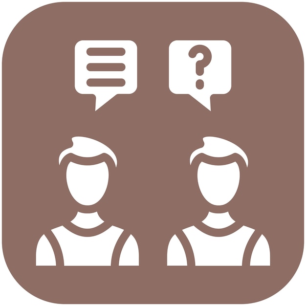 Ilustración de icono vectorial de malentendido del conjunto de iconos de Generation Gap