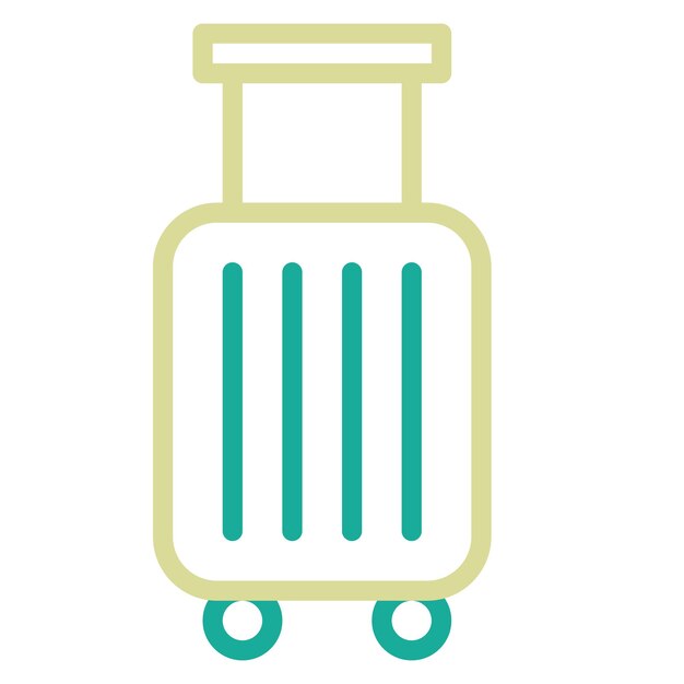 Ilustración del icono vectorial de la maleta del conjunto de iconos de bodas