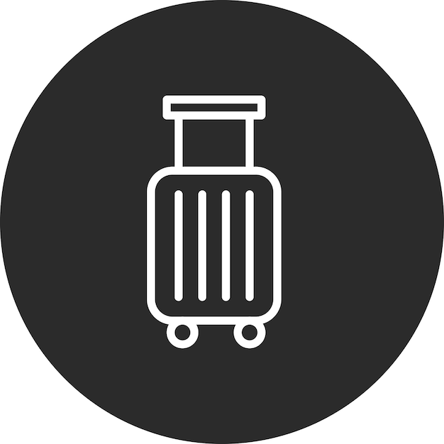 Ilustración del icono vectorial de la maleta del conjunto de iconos de bodas