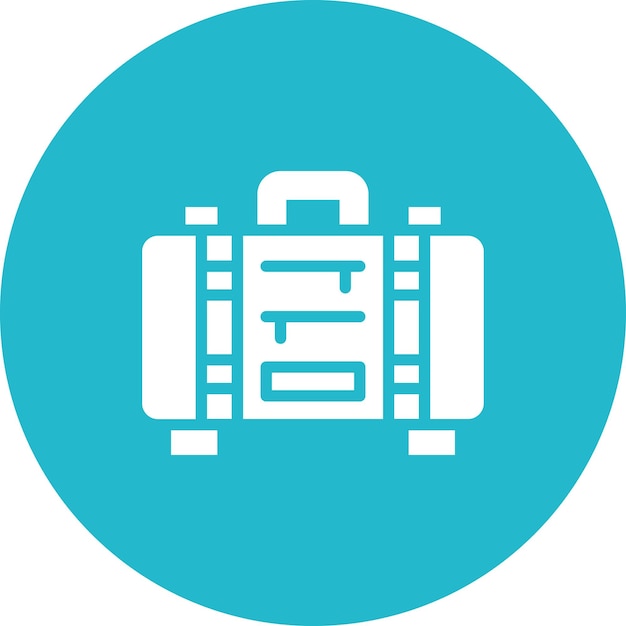 Ilustración del icono vectorial de la maleta del conjunto de iconos de Inmigración