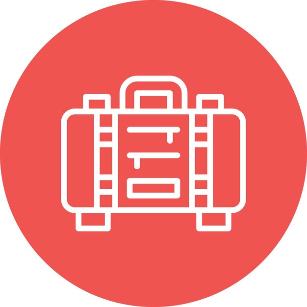 Ilustración del icono vectorial de la maleta del conjunto de iconos de Inmigración