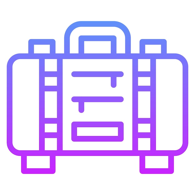 Ilustración del icono vectorial de la maleta del conjunto de iconos de Inmigración