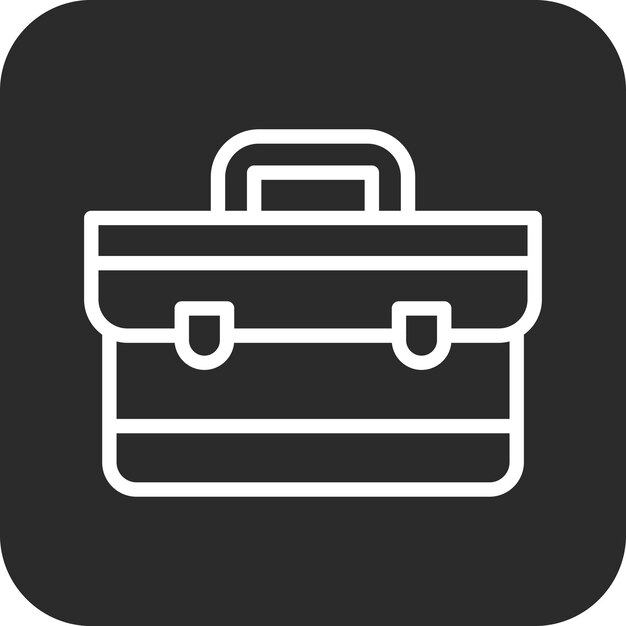 Ilustración del icono vectorial del maletín del conjunto de iconos de Inmigración