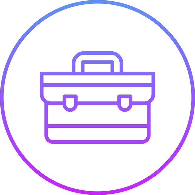 Ilustración del icono vectorial del maletín del conjunto de iconos de Inmigración