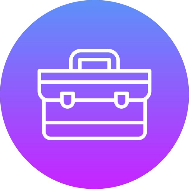 Ilustración del icono vectorial del maletín del conjunto de iconos de Inmigración