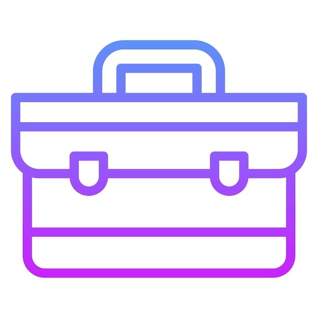 Ilustración del icono vectorial del maletín del conjunto de iconos de Inmigración