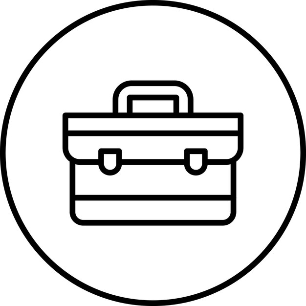 Ilustración del icono vectorial del maletín del conjunto de iconos de Inmigración