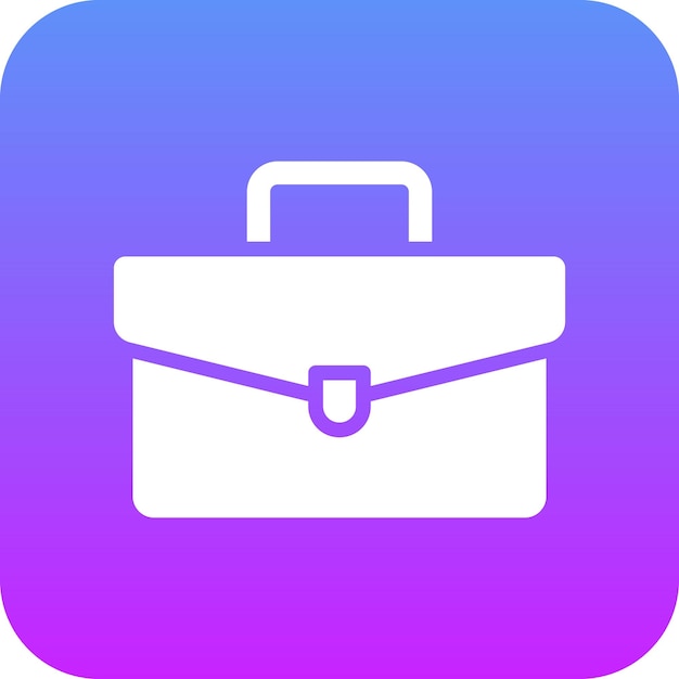 Ilustración del icono vectorial del maletín del conjunto de iconos de moda